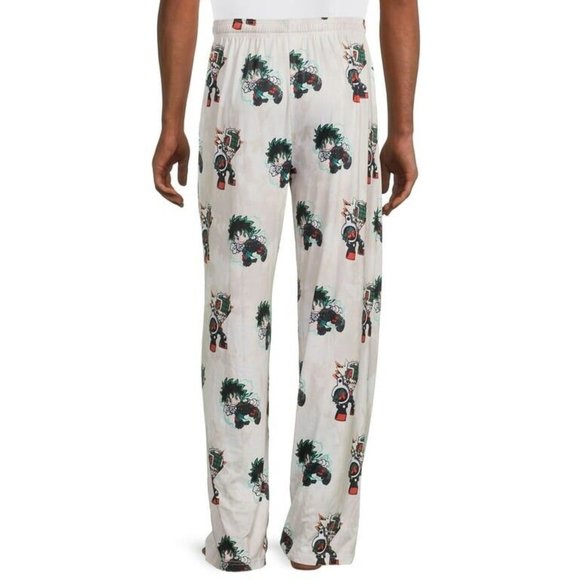 My Hero Academia Mens All Over Print Sleep Pants, Cream Multiple Sizes - Picture 4 of 6